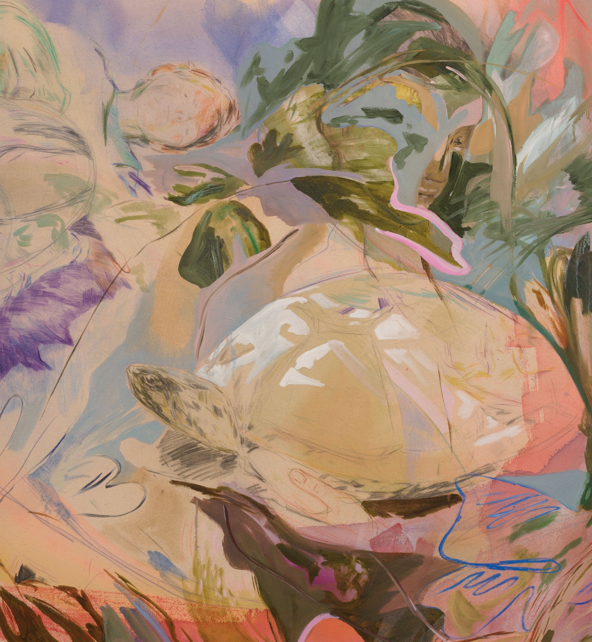 Sie fand meine Spiegelung im Gesicht des Flusses (250 x 185 cm)