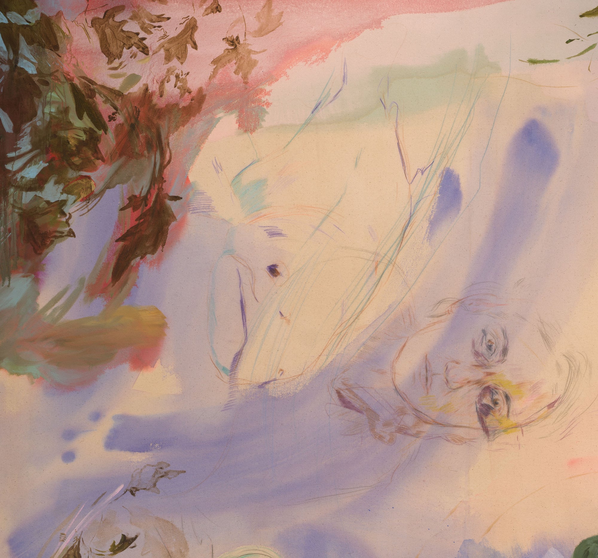 Sie fand meine Spiegelung im Gesicht des Flusses (250 x 185 cm)